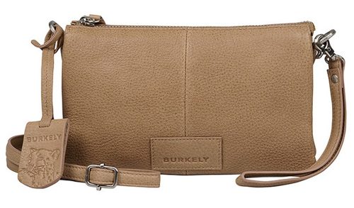  Kožená bočná taška Burkely Soft Skylar sivobiela, crossbody