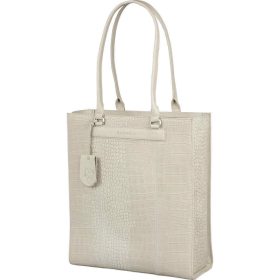    Burkely Casual Cayla sivobiela dámska kožená taška na notebook cez rameno, shopper 14"