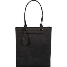    Čierna dámska kožená taška na notebook Burkely Casual Cayla, shopper 14"