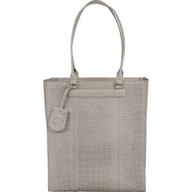    Svetlošedá dámska kožená taška na notebook Burkely Casual Cayla cez rameno, shopper 14"