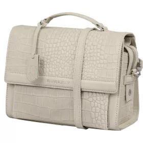    Burkely Casual Cayla sivobiela viečková dámska kožená kabelka s popruhom cez rameno 25 x 19 cm