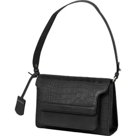    Burkely Casual Cayla čierna dámska kožená taška cez rameno 23 x 15,5 cm