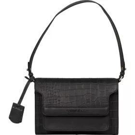    Burkely Casual Cayla čierna dámska kožená taška cez rameno 23 x 15,5 cm
