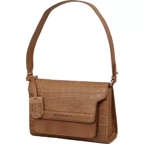    Burkely Casual koňaková dámska kožená kabelka cez rameno Cayla 23 x 15,5 cm