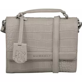    Burkely Casual Cayla svetlosivá malá dámska kožená kabelka s popruhom cez rameno 20 x 15 cm