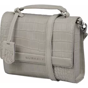   Burkely Casual Cayla svetlosivá malá dámska kožená kabelka s popruhom cez rameno 20 x 15 cm