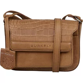    Burkely Casual Cayla koňaková dámska kožená mini taška cez rameno 19 x 12 cm