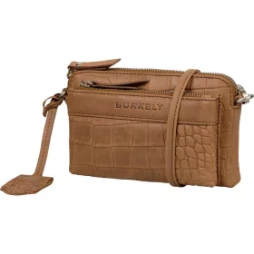    Burkely Casual Cayla koňaková dámska kožená mini taška cez rameno 18 x 11 cm