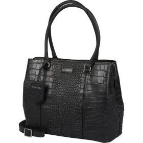    Burkely Cool Colbie čierna dámska kožená taška na notebook cez rameno 13,3" 34 x 26 cm