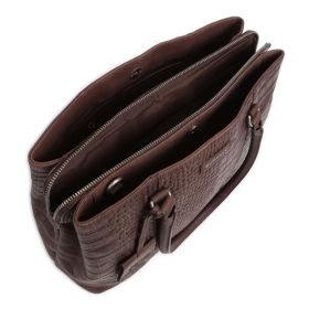    Burkely Cool Colbie koňakovo hnedá dámska kožená taška cez rameno s držiakom na notebook 13,3" 34 x 26 cm