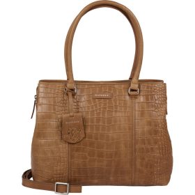    Burkely Cool Colbie koňakovo hnedá dámska kožená taška cez rameno s držiakom na notebook 13,3" 34 x 26 cm