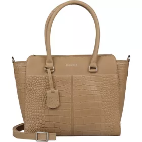    Burkely Cool Colbie béžová kabelka z kroko kože cez rameno 30 x 25 cm