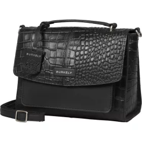    Burkely Cool Colbie čierna kabelka z kroko kože s popruhom cez rameno 25 x 19 cm