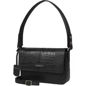   Burkely Cool Colbie čierna croco dámska kožená taška cez rameno 22 x 16 cm