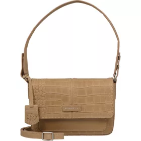    Burkely Cool Colbie béžová croco dámska kožená kabelka cez rameno 22 x 16 cm