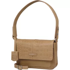    Burkely Cool Colbie béžová croco dámska kožená kabelka cez rameno 22 x 16 cm
