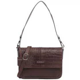    Burkely Cool Colbie koňaková hnedá croco dámska kožená taška cez rameno 22 x 16 cm