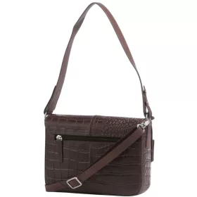   Burkely Cool Colbie koňaková hnedá croco dámska kožená taška cez rameno 22 x 16 cm