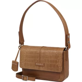    Burkely Cool Colbie koňaková hnedá croco dámska kožená taška cez rameno 22 x 16 cm