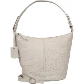    Burkely Cool Colbie sivobiela croco dámska kožená taška cez rameno, kabelka 27 x 20 cm