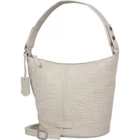    Burkely Cool Colbie sivobiela croco dámska kožená taška cez rameno, kabelka 27 x 20 cm