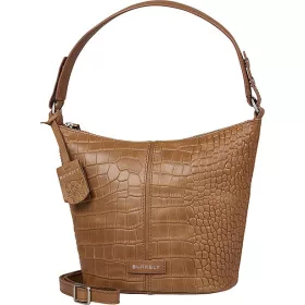    Burkely Cool Colbie béžová croco dámska kožená taška cez rameno, kabelka 27 x 20 cm