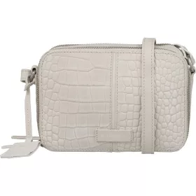    Burkely Cool Colbie sivobiela croco dámska kožená bočná taška, crossover 20 x 15 cm