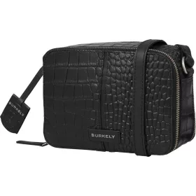    Kožená bočná kabelka Burkely Cool Colbie čierna croco dámska, crossover 20 x 15 cm