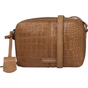   Burkely Cool Colbie koňaková hnedá croco dámska kožená bočná taška, crossover 20 x 15 cm