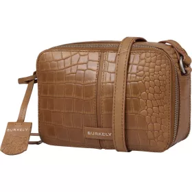   Burkely Cool Colbie koňaková hnedá croco dámska kožená bočná taška, crossover 20 x 15 cm