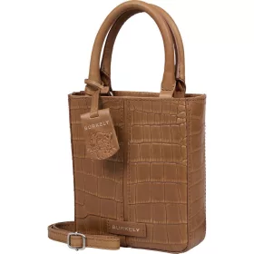    Burkely Cool Colbie koňaková hnedá croco dámska kožená kabelka s popruhom cez rameno 18 x 15 cm