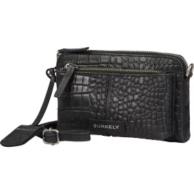    Burkely Cool Colbie čierna croco dámska kožená mini kabelka do boku 19 x 15 cm