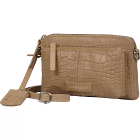    Burkely Cool Colbie béžová kroko dámska kožená mini kabelka na bok 19 x 15 cm