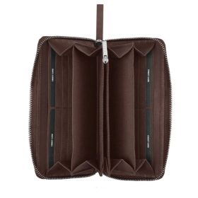    Veľká kožená peňaženka Burkely Parisian Page koňakovej farby s RFID ochranou