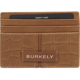    Kožené puzdro na kreditné karty Burkely COOL COLBIE v čiernej farbe, 10 × 8 cm