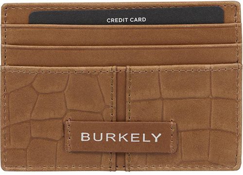  Kožené puzdro na kreditné karty Burkely COOL COLBIE v čiernej farbe, 10 × 8 cm