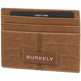    Kožené puzdro na kreditné karty Burkely COOL COLBIE v čiernej farbe, 10 × 8 cm