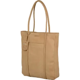    Burkely Still Selene béžová nubuková dámska kožená shopperka 36 x 30 cm