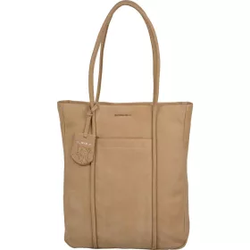    Burkely Still Selene béžová nubuková dámska kožená shopperka 36 x 30 cm