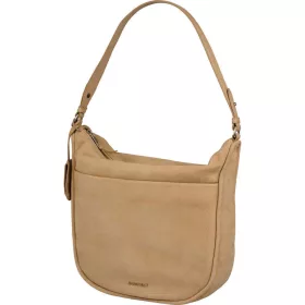    Burkely Still Selene béžová nubuková dámska kožená taška cez rameno 31 x 29 cm