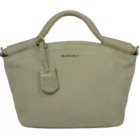    Burkely Still Selene bledozelená nubuková dámska kožená kabelka crossover 31 x 20 cm