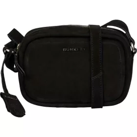    Burkely Still Selene čierna nubuková dámska kožená taška cez rameno 20 x 13,5 cm