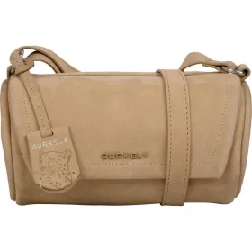   Burkely Still Selene béžová dámska mini bočná kabelka z nubukovej kože, crossover 19,5 x 12,5 cm