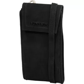    Burkely STILL SELENE čierny kožený držiak na telefón, peňaženka