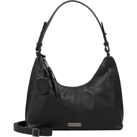    Čierna dámska kožená taška cez rameno Burkely Mystic Maeve