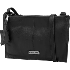    Čierna dámska kožená taška cez rameno Burkely Mystic Maeve