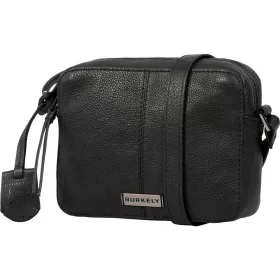    Čierna dámska kožená mini taška cez rameno Burkely Mystic Maeve
