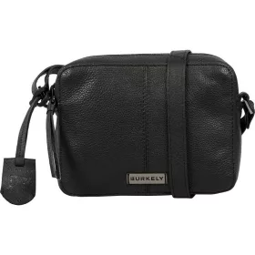    Čierna dámska kožená mini taška cez rameno Burkely Mystic Maeve