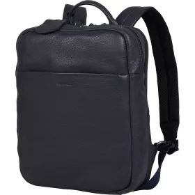    Burkely Lush Lucy tmavomodrý dámsky kožený batoh s držiakom na notebook 14" 37 x 28 cm