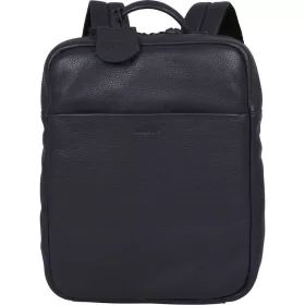    Burkely Lush Lucy tmavomodrý dámsky kožený batoh s držiakom na notebook 14" 37 x 28 cm